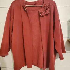 Red cardigan/sweater